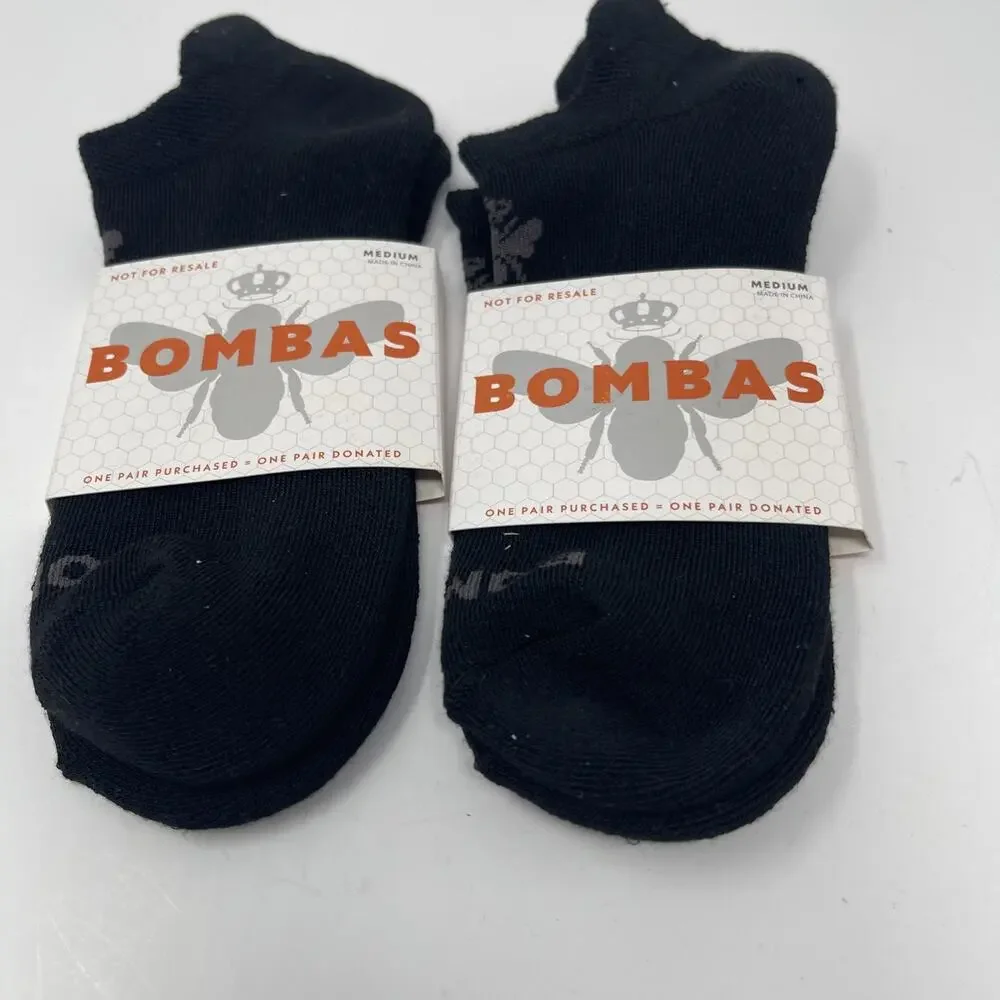 Bombas Socks Unisex Medium Black Ankle Socks Set Of 2